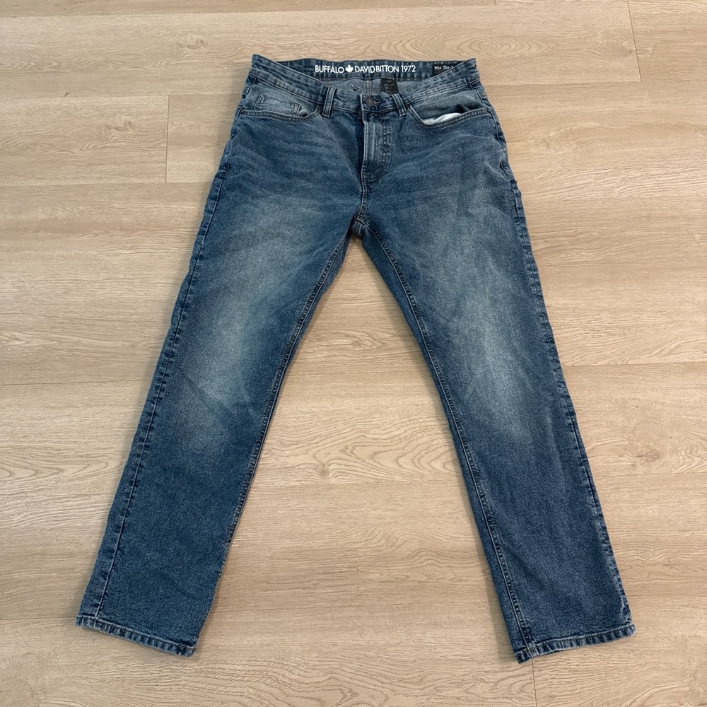 Buffalo David Bitton Dark Blue Straight Jeans